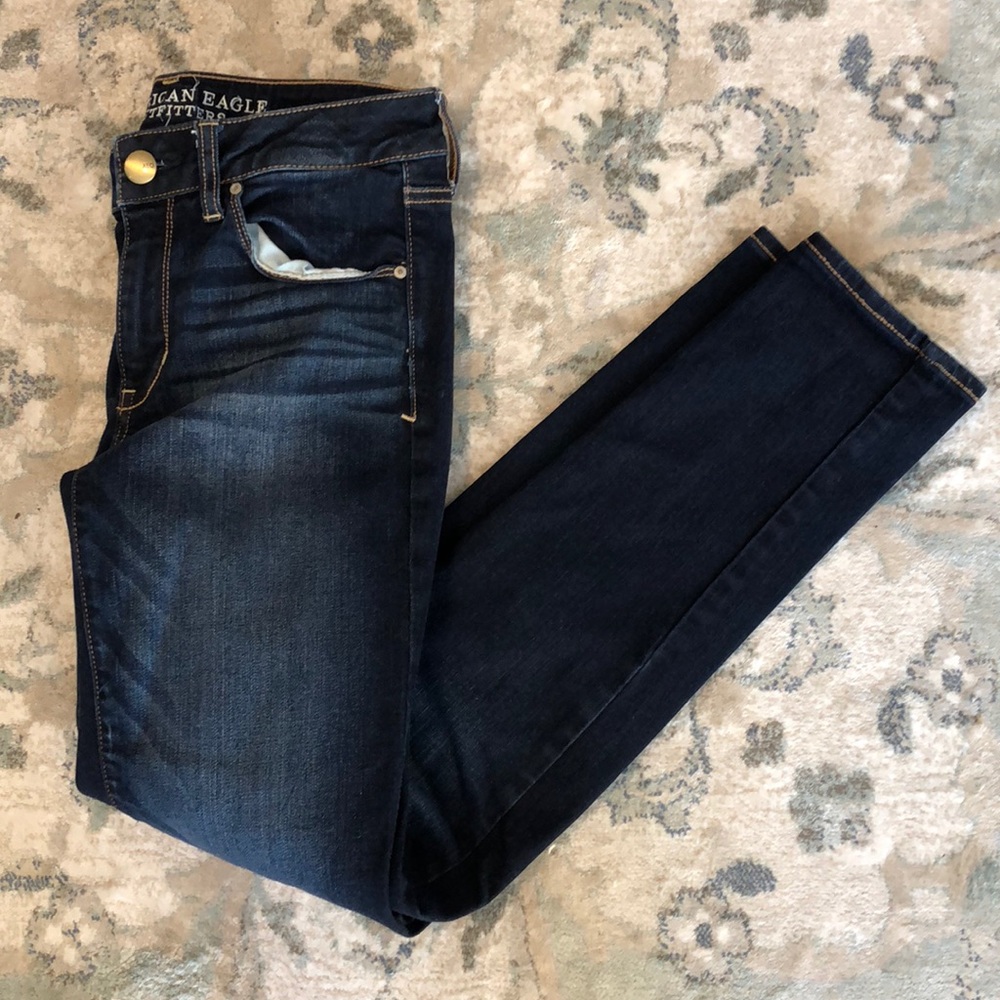 AE Dark Wash Straight Leg Jeans